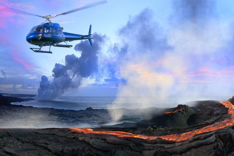 Helicopter Big IslandHawaii Steaming 