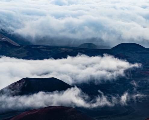 Haleakala Crater Clouds and Cinder Cones Maui