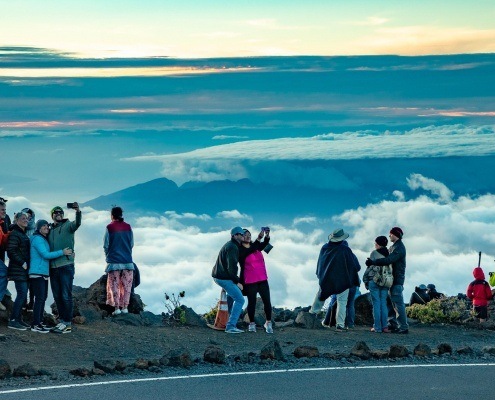 Haleakala Sunset Summit Visitors Maui