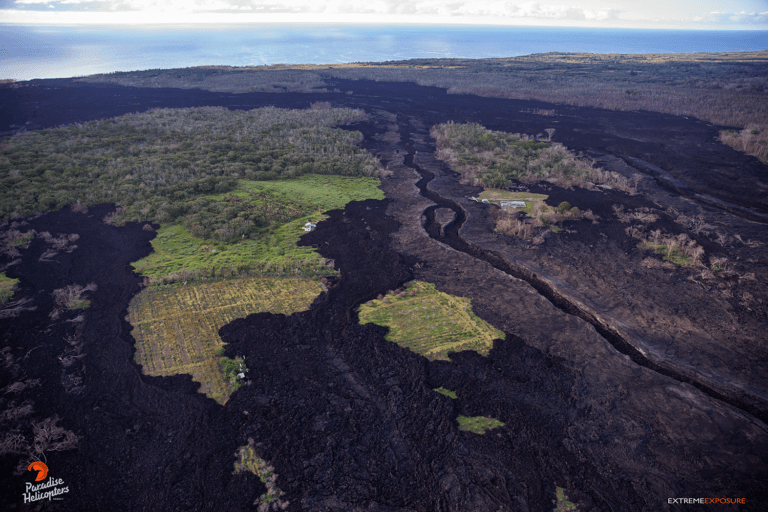 Aerial View of Hawaii Lava & Rainforests