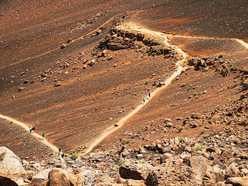 haleakala crater trails sliding sands hiking